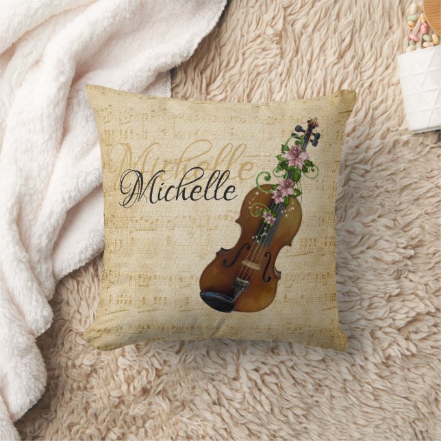 Violin Personalised Violinist Music Cushion (Blanket)