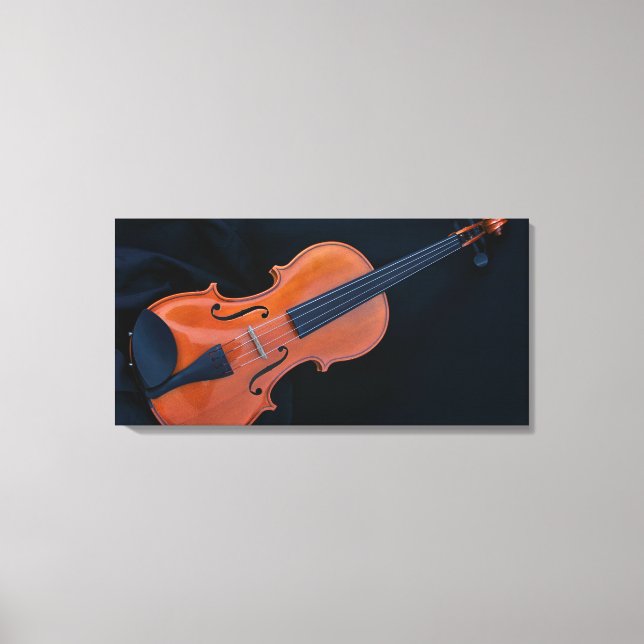 Violin Photo Closeup Canvas Print (Front)