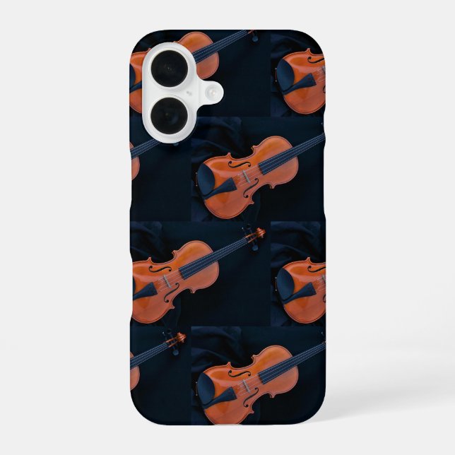 Violin Photo Closeup iPhone 16 Case (Back)