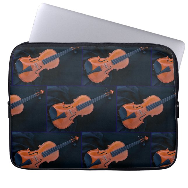 Violin Photo Closeup Laptop Sleeve (Front)