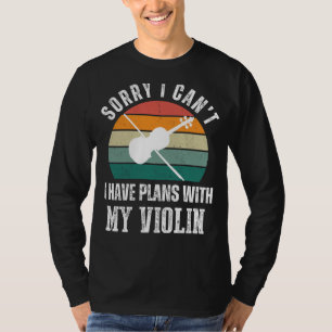 Violin Plans Tee: String Along Humour & Musical Fi T-Shirt