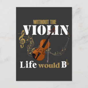 Violin Player Bb Musician Humour Music Lover Postcard