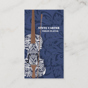 Violin Player Music Artist Card Teacher Master