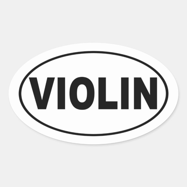 Violin Player Oval Sticker (Front)