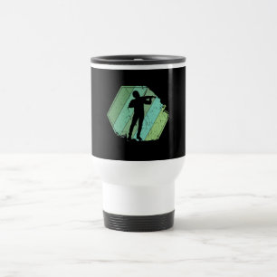 Violin Player Retro Travel Mug
