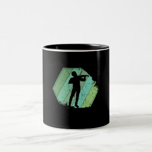 Violin Player Retro Two-Tone Coffee Mug