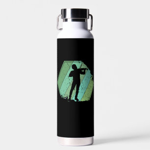 Violin Player Retro Water Bottle