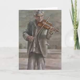 Violin Player, Subotica Holiday Card
