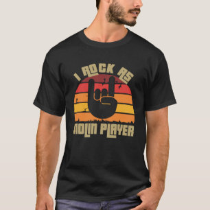 Violin Player Sun Vintage Style Colourful T-Shirt