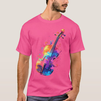 Violin Player Tie-Dye Violinist Musical Instrument T-Shirt