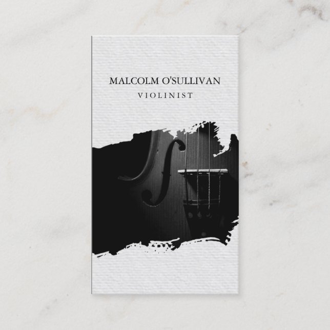 Violin Player Violinist Music Musician Business Card (Front)