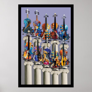 Violin Poster, Violin Music Wall Art, Violin Art Poster