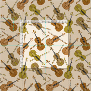 Violin Print Pattern Fabric