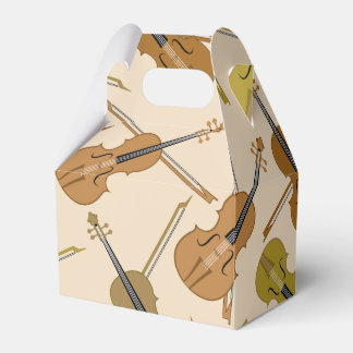 Violin Print Pattern Favour Box