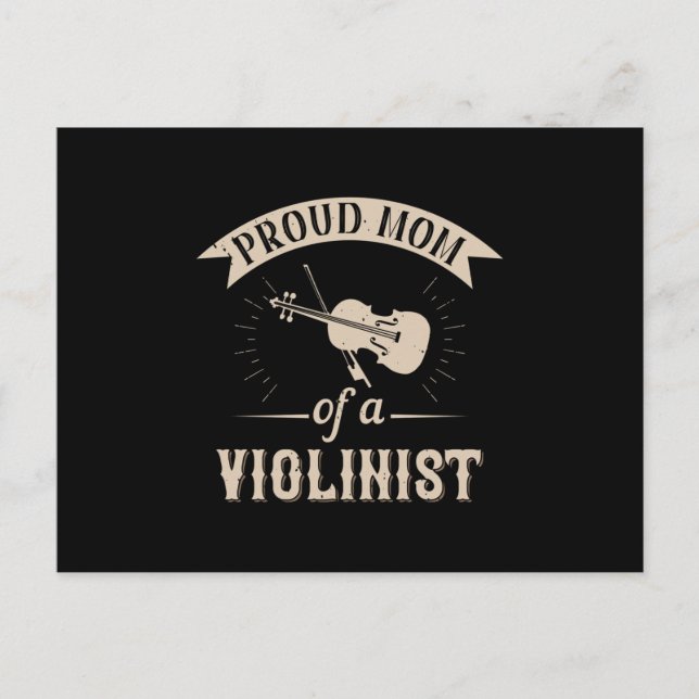Violin - Proud Mum Of A Violinist Postcard (Front)