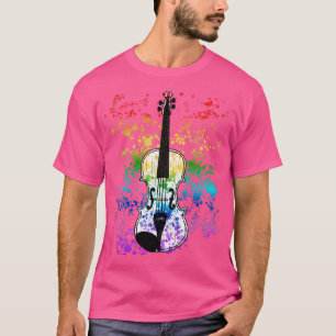 Violin Rainbow Colours Violinist String Player Orc T-Shirt