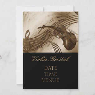 Violin Recital elegant stylish performance Invitation