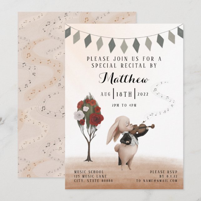 Violin Recital Invitation (Front/Back)