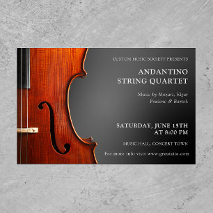 Violin Recital String Quartet Concert  Flyer