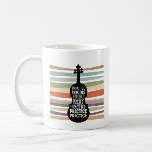 violin retro coffee mug