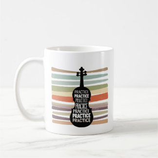violin retro coffee mug