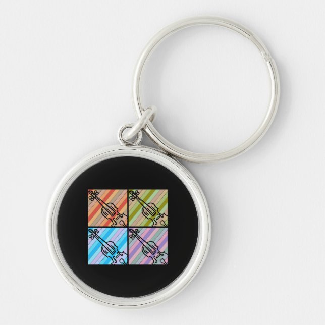 Violin Retro Key Ring (Front)