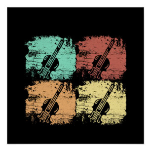 Violin Retro Poster
