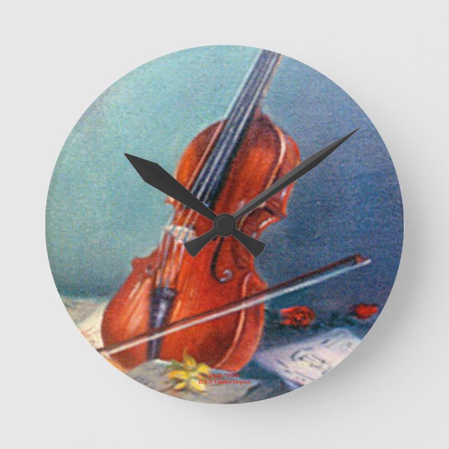 Violin Round Clock (Front)