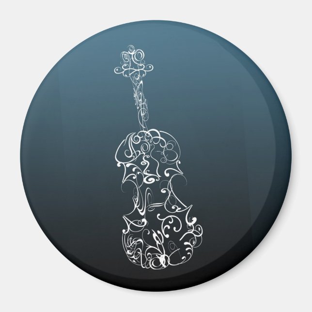 Violin Scrawl Magnet (Front)
