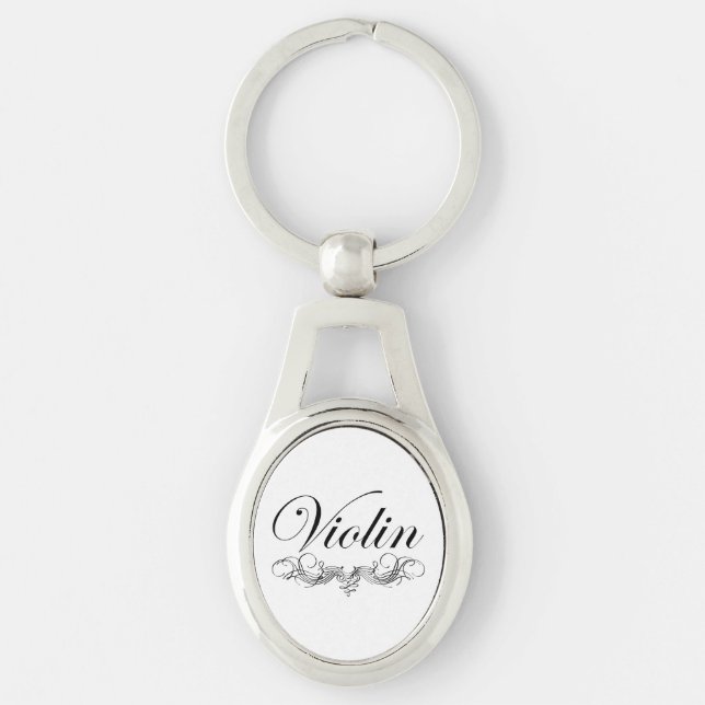 Violin Script Key Ring (Front)