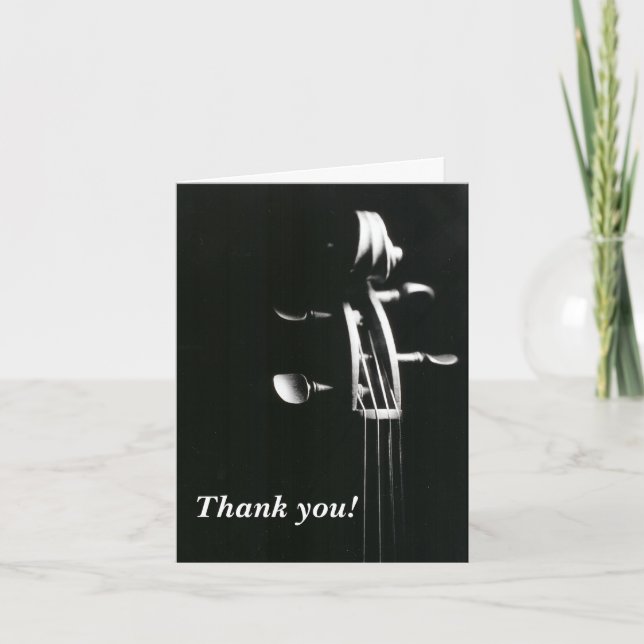 Violin Scroll Thank You Card (Front)