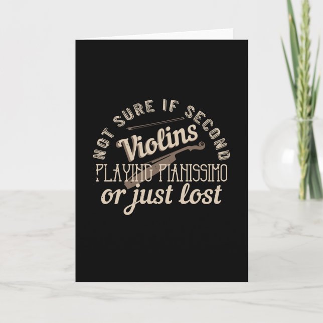 Violin - Second Violins Are Just Lost Card (Front)