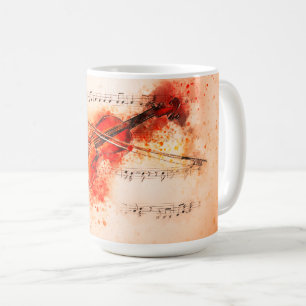 Violin Sheet Music Mug 15 oz