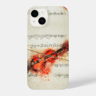 Violin Sheet Music Musician Graphic art  iPhone 14 Case