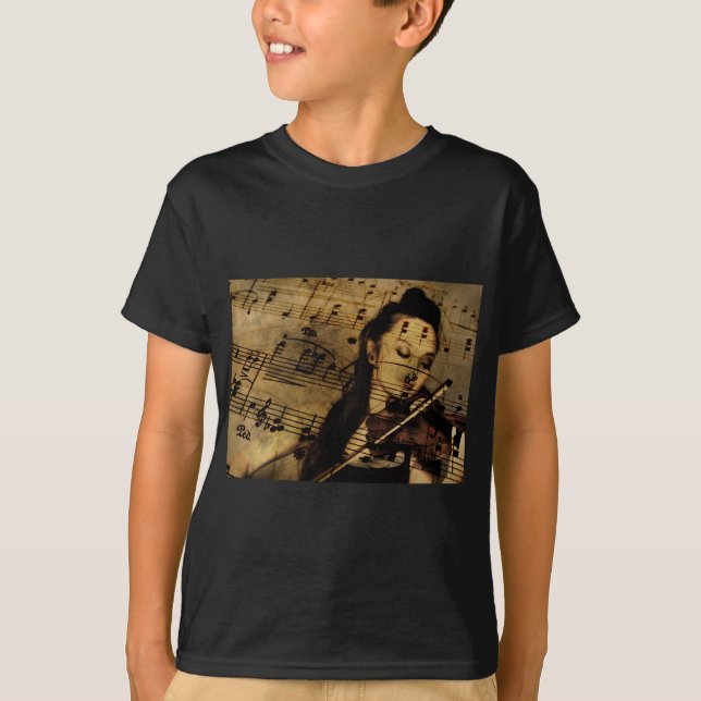 Violin Sheet Music T-Shirt (Front)
