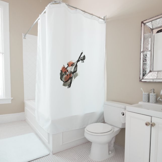 Violin Shower Curtain (In Situ)