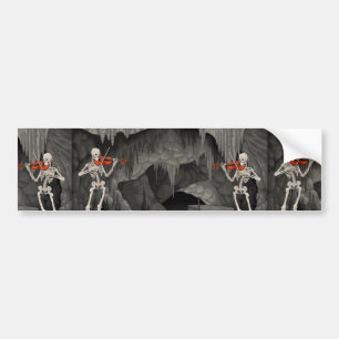 violin skeleton bumper sticker
