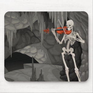 violin skeleton mouse mat