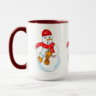 Violin Snowman Mug