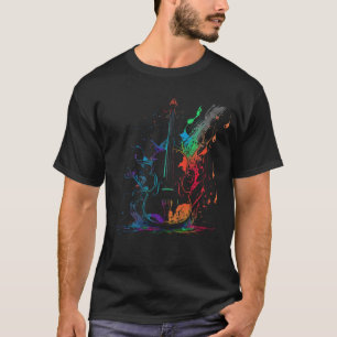 Violin Splash Musical Instrument Violinist Musicia T-Shirt