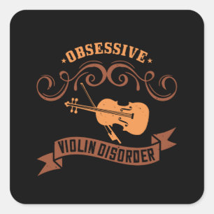 Violin - square sticker