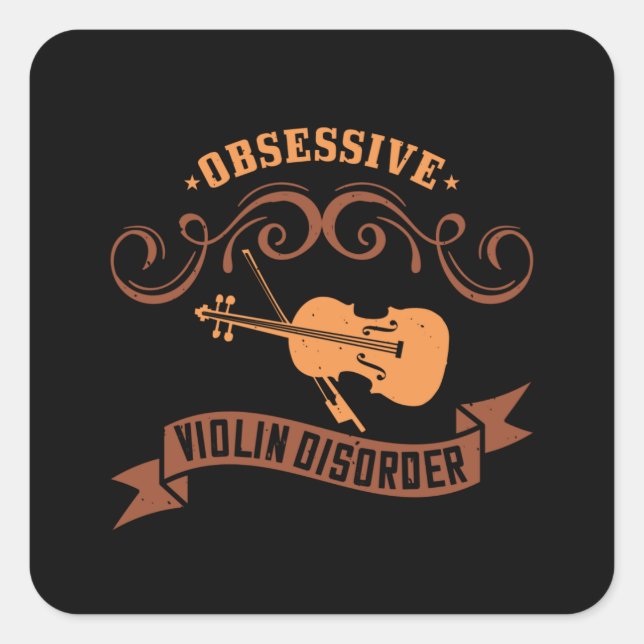 Violin - square sticker (Front)