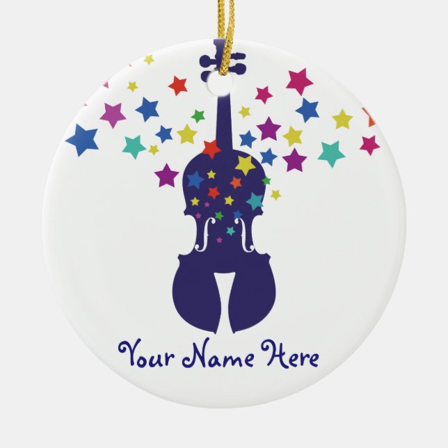 Violin Star Christmas Ornament (Front)
