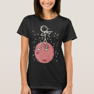 Violin Stick Player In Planet Violin Music Violin T-Shirt