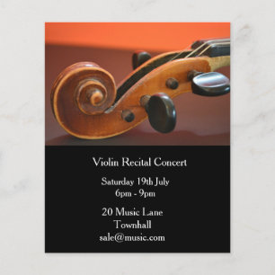 Violin string instrument Recital music performance Flyer