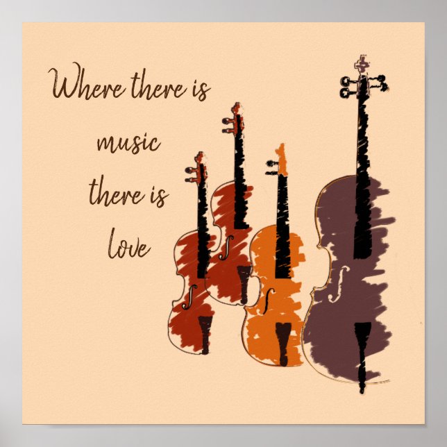 VIolin String Instrument string quartet Poster (Front)