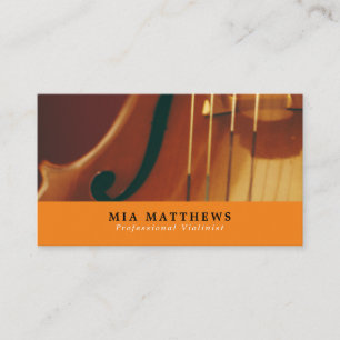 Violin Strings, Professional Violinist Business Card