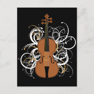 Violin Swirls Postcard