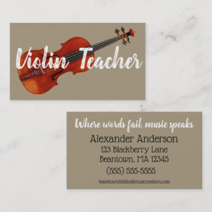 Violin Teacher  Business Card