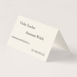 Violin Teacher Business Card